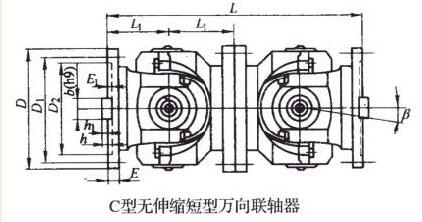 C型无伸缩短型万向联轴器